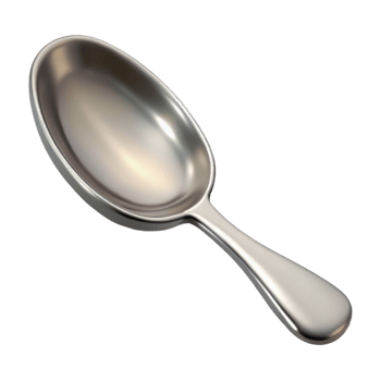 beautiful creative Silver Spoon Top View Cutout Transparent Background exclusive png