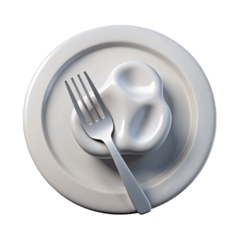 stunning creative Simple White Plate with Fork Transparent Background exclusive png