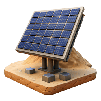 stunning traditional Solar Panel Array Desert Landscape Isolated high resolution png