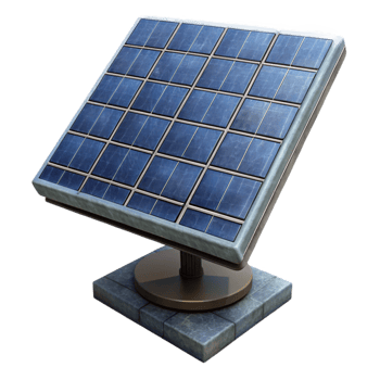 vibrant contemporary Solar Panel Array Side View Isolated genuine png