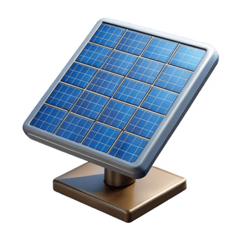 wonderful creative Solar Panel Array Side View Isolated detailed png