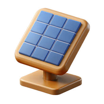stunning rustic Solar Panel Icon Simple Design Isolated detailed png