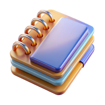 extraordinary minimalist Spiral Bound Notebook Hovering Closed Transparent Background original png