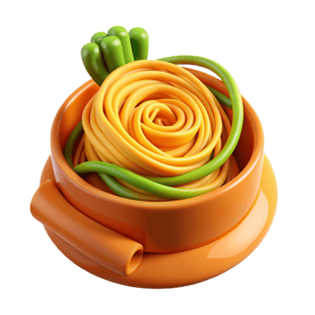beautiful creative Spiralizer with Carrot Noodles Isolated genuine png