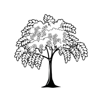 Stylish Golden Rain Tree Illustration vector