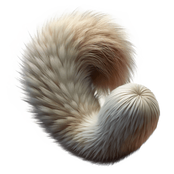 serene classic Squirrel Tail Transparent Background Bushy Texture high quality png