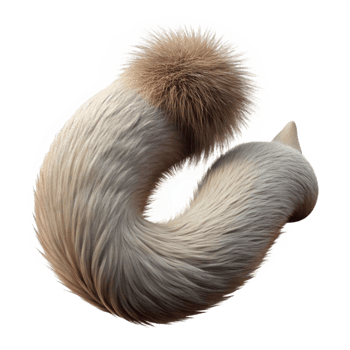 magnificent creative Squirrel Tail Transparent Background Bushy Texture authentic png