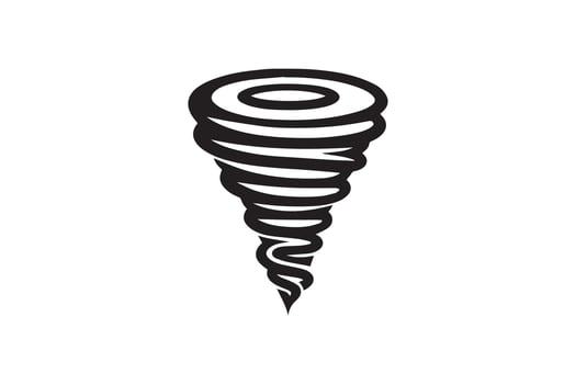 Tornado icon illustration on white background vector