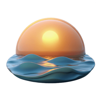 extraordinary contemporary Sunrise Over Ocean Landscape Transparent png