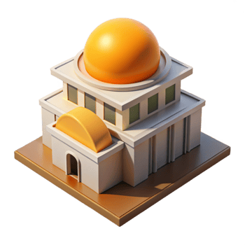 elegant abstract Sun Sensitive Architecture Isolated Top Angle premium png