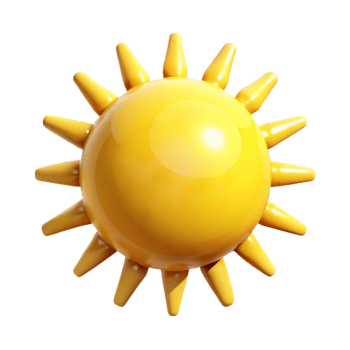 extraordinary contemporary Sun Shining Bright Yellow Isolated exclusive png