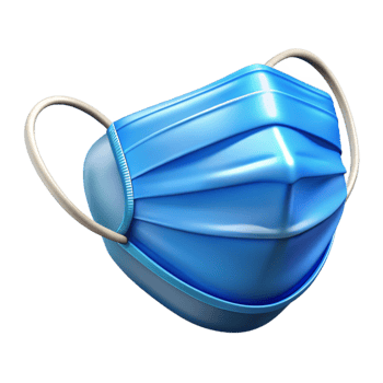serene creative Surgical Mask Blue Transparent Background exclusive png