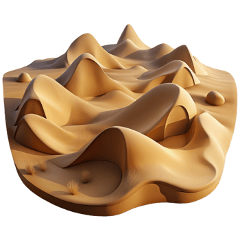 wonderful vintage Surreal Desert Landscape with Red Sand Cutout high resolution png