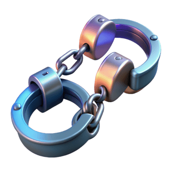 dramatic traditional Surreal Handcuffs with Broken Chain detailed png
