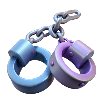 stunning abstract Surreal Handcuffs with Broken Chain professional png