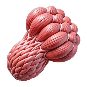 vibrant abstract Synthetic Muscle Fiber Microscopic View Transparent Background genuine png