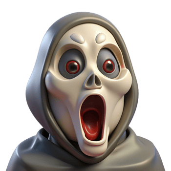 serene vintage Synthetic Scream Isolated with Glowing Eyes high quality png