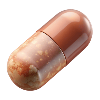 dramatic classic Synthetic Vitamin Capsule Close Up View high quality png