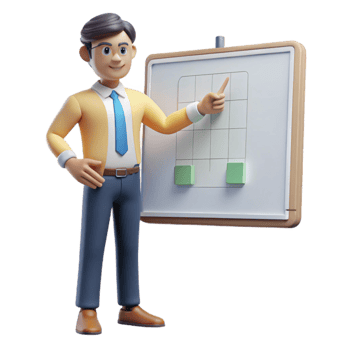 extraordinary modern Teacher Explaining Concept on Whiteboard Cutout exclusive png