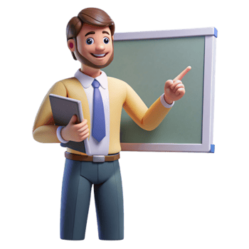 extraordinary artistic Teacher Giving Presentation Brightly Lit Cutout high resolution png