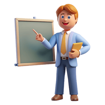 serene minimalist Teacher Giving Presentation Brightly Lit Cutout detailed png