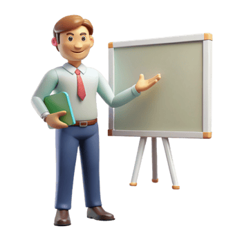 extraordinary contemporary Teacher Giving Presentation Brightly Lit Cutout original png