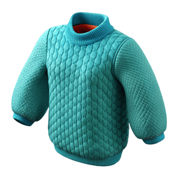 beautiful classic Teal Knitted Sweater Texture Close Up Transparent Background high quality png