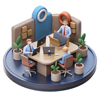 extraordinary traditional Team Brainstorming in Modern Office Cutout png