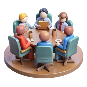impressive minimalist Team Meeting in Conference Room Cutout original png