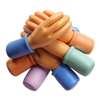 wonderful artistic Teamwork Hands Stacked Together Cutout with Diverse Skin Tones genuine png