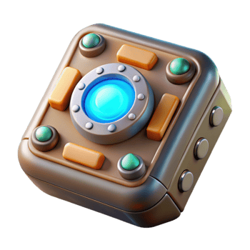stunning creative Time Travel Device with Glowing Buttons Transparent Background exclusive png