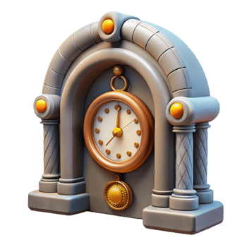 extraordinary abstract Time Travel Portal Antique Clock Cutout Element detailed png
