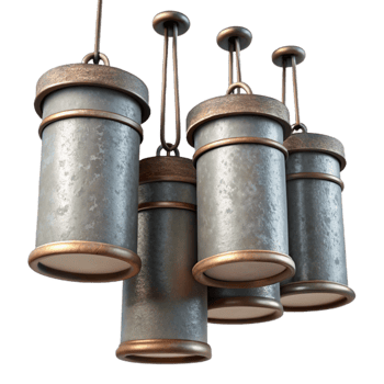 beautiful minimalist Tin Can Chimes Hanging Isolated on Transparent Background genuine png