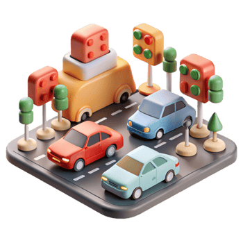 magnificent contemporary Traffic Flow Optimization with Ai Algorithms Transparent Background exclusive png