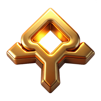 elegant creative Transhumanist Symbol with Golden Glow Transparent Background png