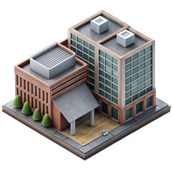serene creative Urban Building Complex Top View Transparent Background original png
