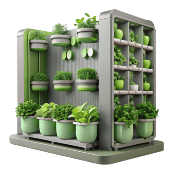 serene classic Urban Farming Vertical Garden Isolated genuine png