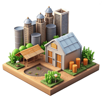 extraordinary contemporary Urban Farm Isolated Vertical Layout original png