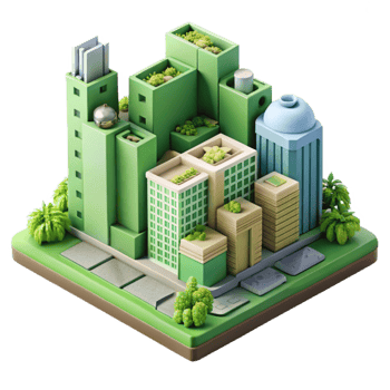 magnificent vintage Urban Green Infrastructure Isolated with Detailed Design high quality png