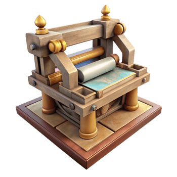 stunning abstract Vintage Printing Press with Foreign Type Transparent Background genuine png