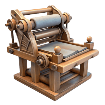 magnificent abstract Vintage Printing Press with Foreign Type Transparent Background genuine png