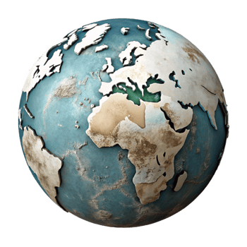 elegant creative Vintage World Map Illustration Isolated high quality png