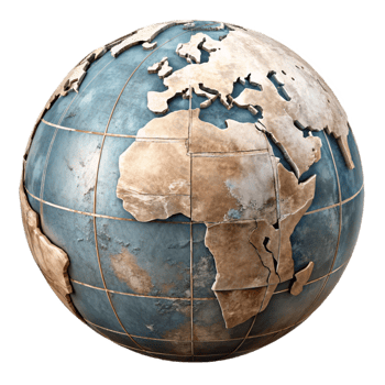 magnificent contemporary Vintage World Map Illustration Isolated high quality png