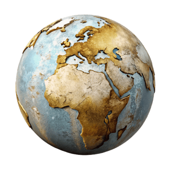 elegant artistic Vintage World Map Illustration Isolated professional png
