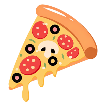 Delicious pizza slice with cheese, pepperoni, and mushrooms png