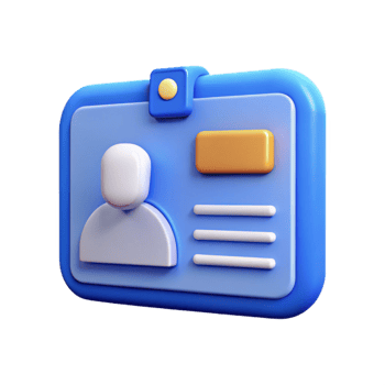 stunning classic Virtual Identity Card Cutout with Blue Border detailed png