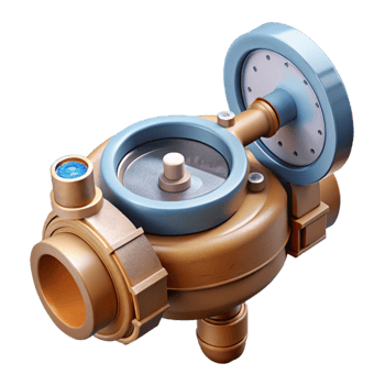 serene modern Water Meter Repair Process Diagram Element premium png