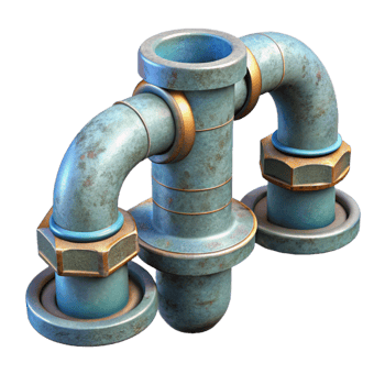 impressive traditional Water Treatment Plant Pipes Network Element high quality png