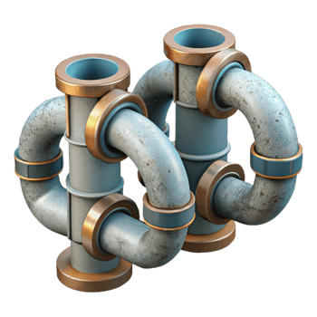 extraordinary minimalist Water Treatment Plant Pipes Network Element original png