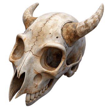 magnificent modern Weathered Animal Skull Transparent Background genuine png